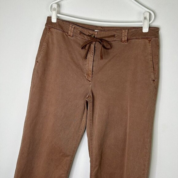 NEW J Jill Wide Leg Crop Pants Women’s Size 14 Brown - Picture 2 of 10